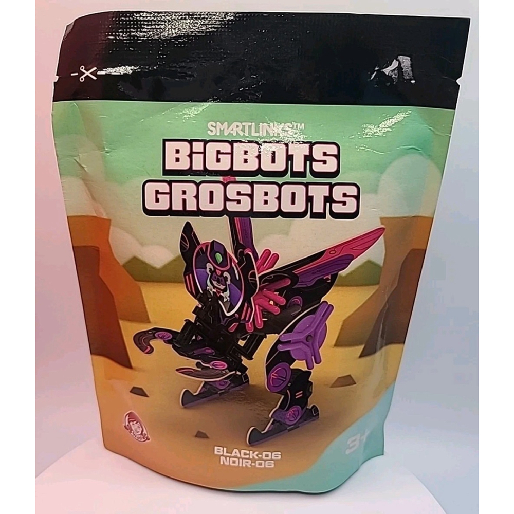 Wendy's Smartlinks Bigbots Black-06 Kids Meal Toy New Sealed